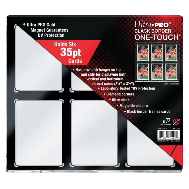 Ultra Pro 6-Card Black Border UV ONE-TOUCH Magnetischer Kartenhalter Ansicht 1
