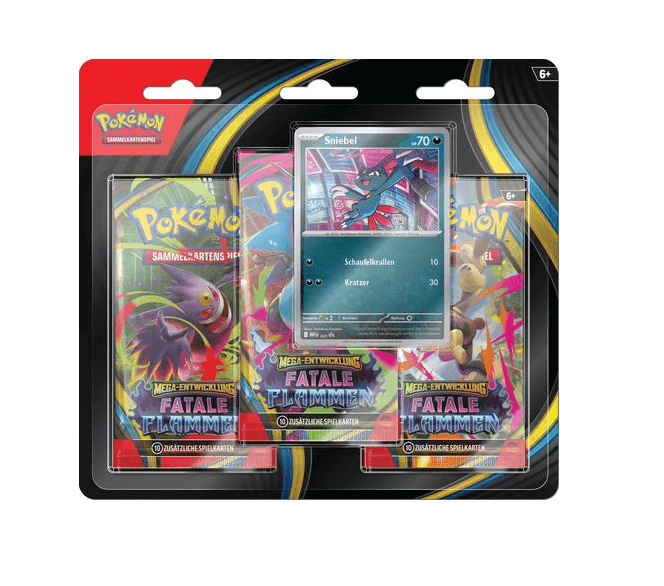 Pokemon Fatale Flammen 3er Blister Snibel (DE)