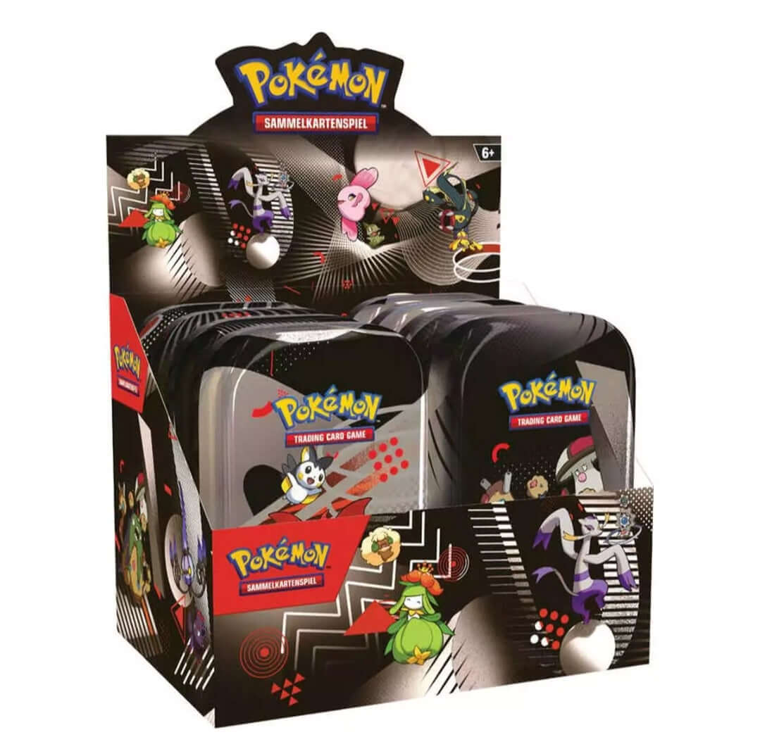 Pokemon Schwarze Blitze & Weiße Flammen Mini Tin Display (DE) Komplett