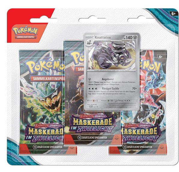 Pokemon Maskerade im Zwielicht 3er Blister Knattatox (DE)