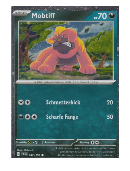 Pokemon Einzelkarte Mobtiff PAL 142/193 PROMO HOLO (DE)