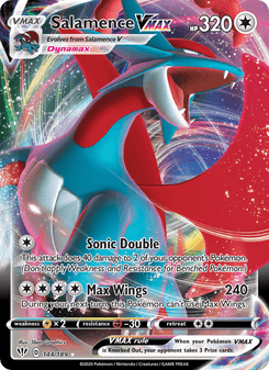 Salamence VMAX 144/189 Pokemon Karte Englisch