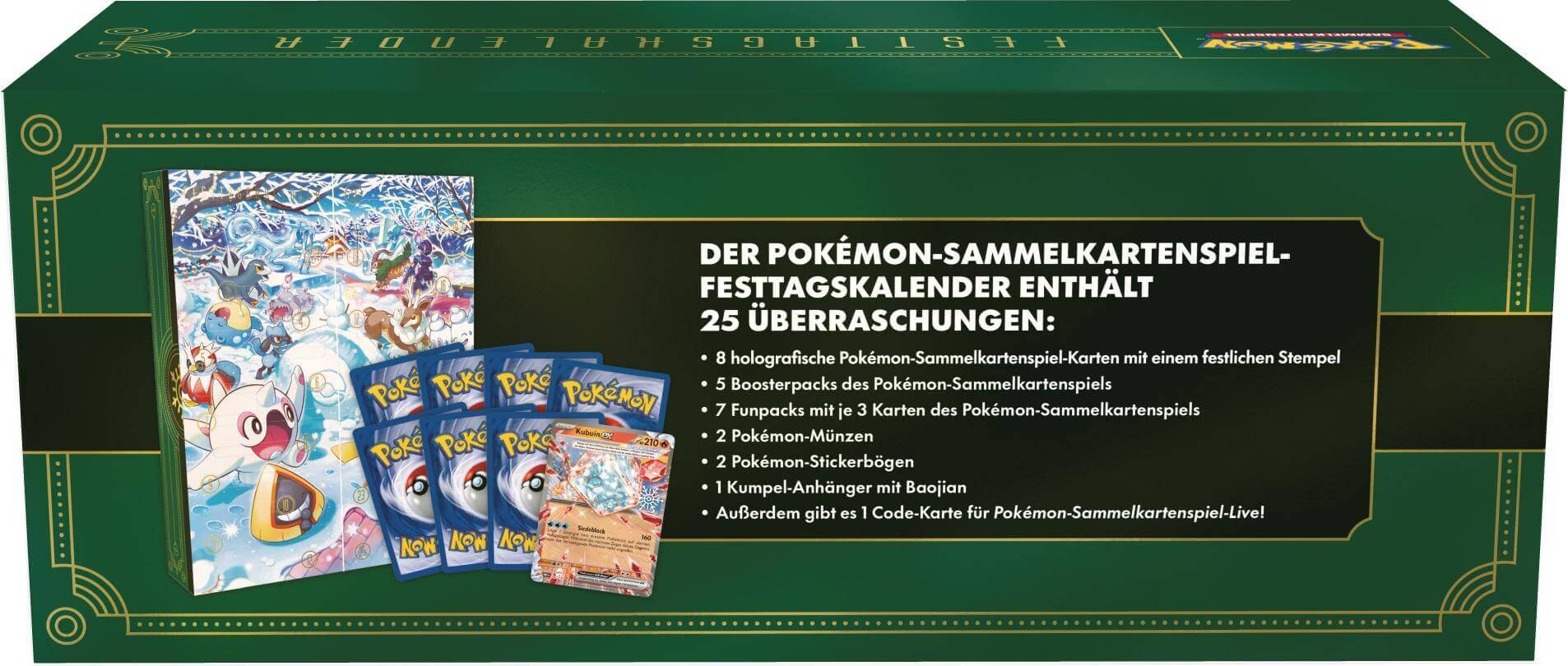 Pokemon Adventskalender 2024 Festtagskalender (DE)