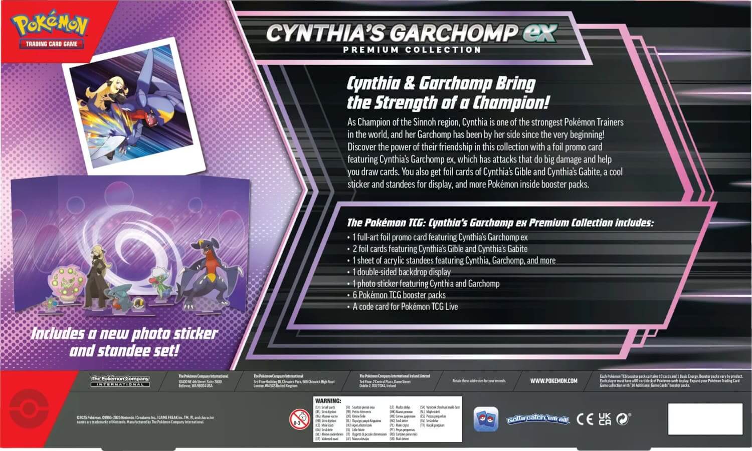 Pokemon Ewige Rivalen Cynthias Knakrack-ex Kollektion (DE) Hinten